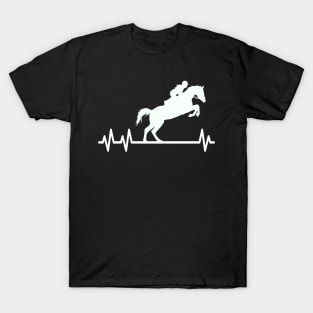 Equestrian Heartbeat Horses Pulse Rider T-Shirt